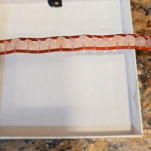 Handmade Light Rose Stone Bracelet